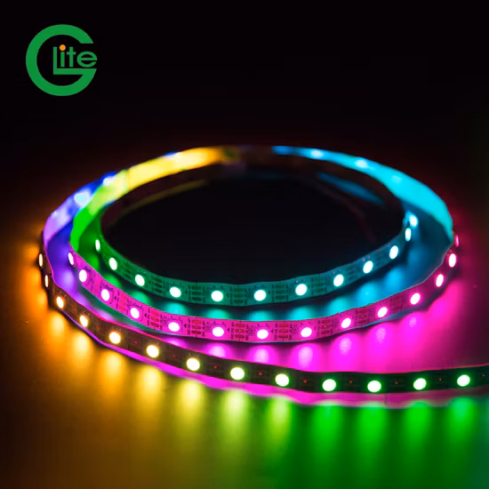 Addressable Ws2812 RGB Pixel Waterproof 5V 60LED/M Digital Flexible LED Strip