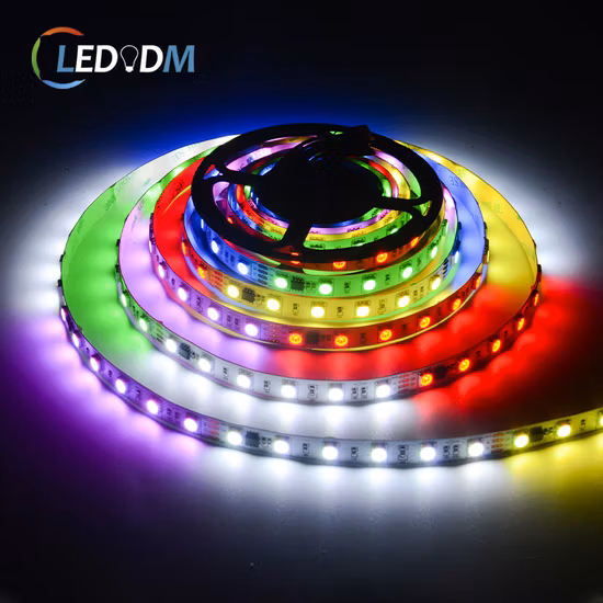 60LEDs/M Digital LED Tape SMD5050 DMX512 Programmable RGBW Colorful LED Strip
