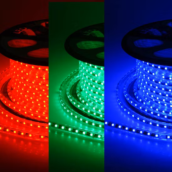 Striscia LED RGB 220V/230V, striscia colorata, controllo DMX RGB