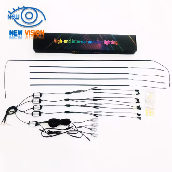 Illuminazione interna ambientale per auto a LED RGB In1 da 6 m con controllo app, striscia luminosa per atmosfera al neon per auto, lampade decorative, barra luminosa a LED normale