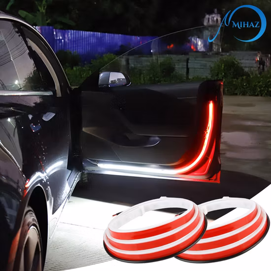 Spie di segnalazione porta a LED bicolore, nuova barra luminosa laterale lampeggiante a raffica, luce ambientale universale per porta di benvenuto