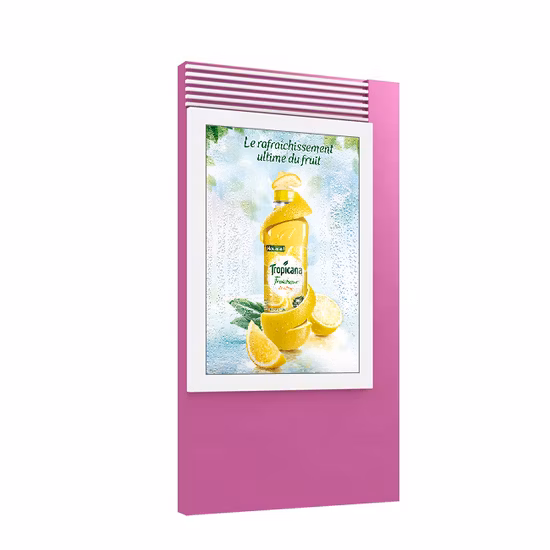 Scatola luminosa con display a LED a colori P6 da pavimento impermeabile City Street Mupi