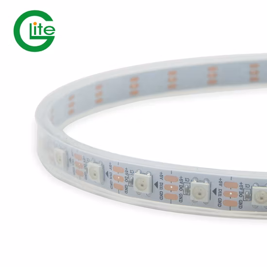 Striscia LED Pixel RGB Ws2812b 144LED IP67 DMX Striscia LED RGB Ws2812b